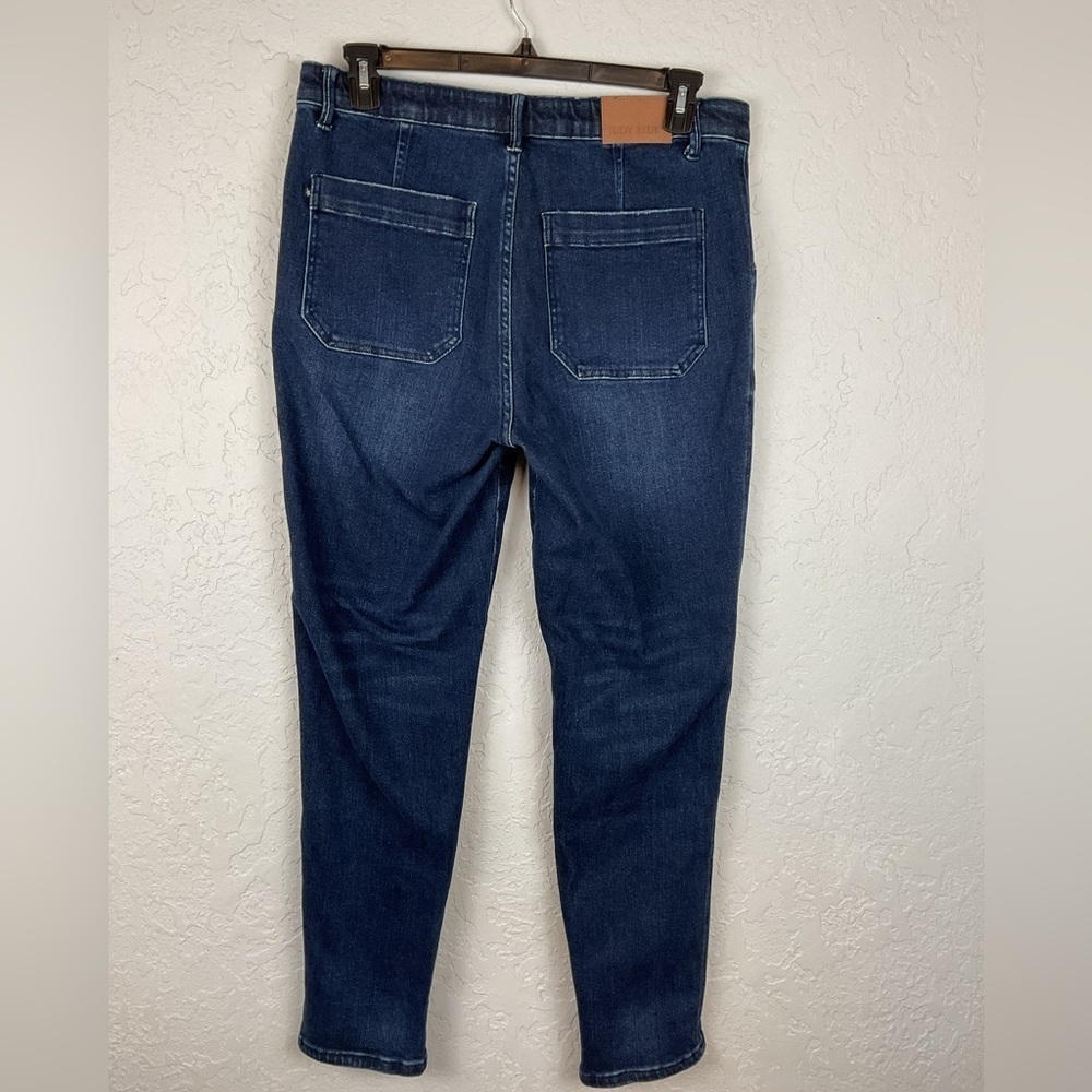 Women’s Judy Blue Dark Wash Pull On Jogger Jeans Drawstring Size 15/32 - Picture 5 of 8